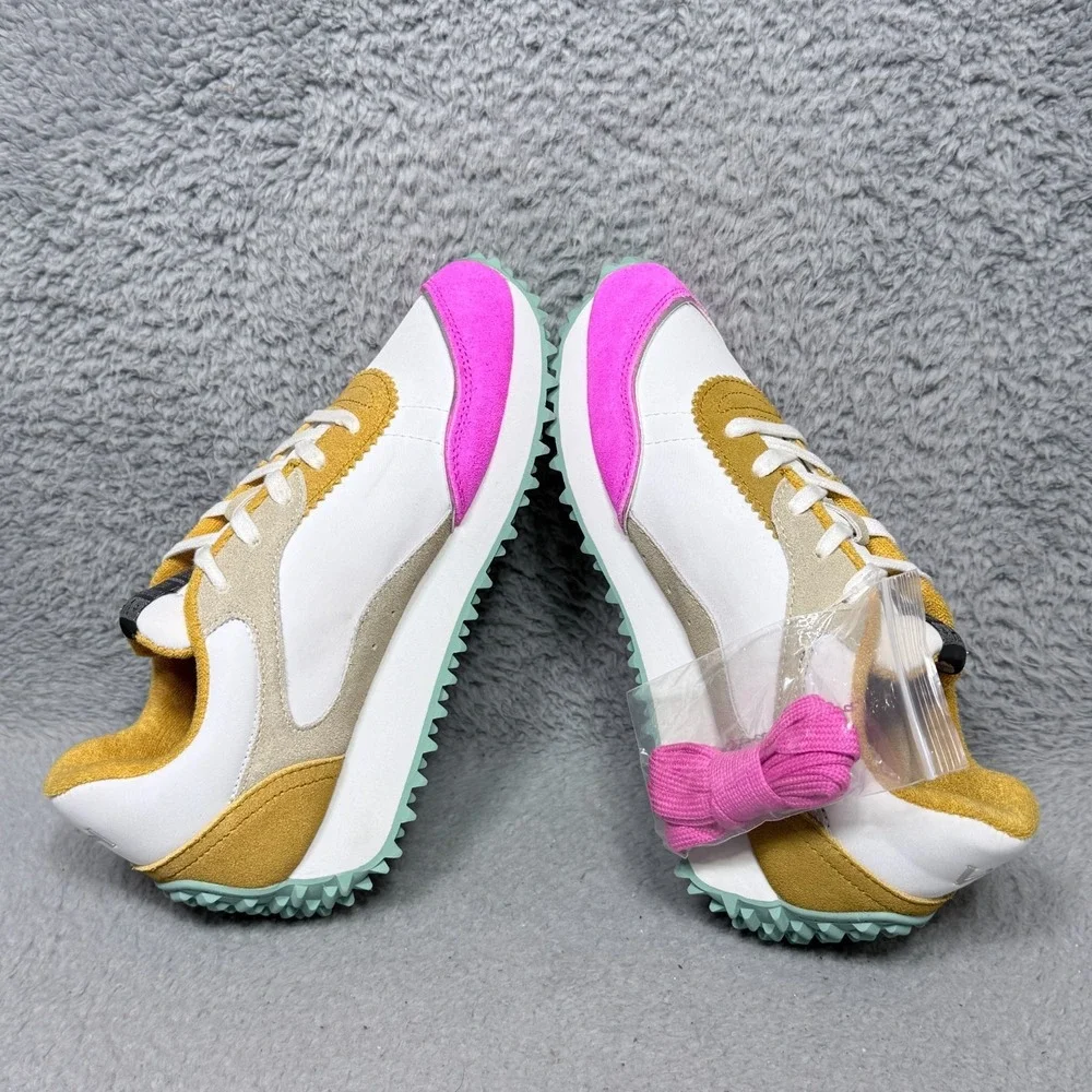 Vintage Havana Cosmic 9 Womens Size 7.5 Sneakers‎ Shoes Mustard Neon Pink Suede
